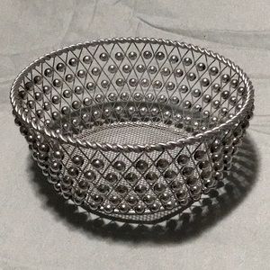 Decorative Silver Tone Basket